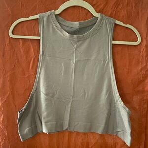 Grey size small cropped muscle tank.